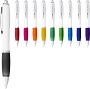 Nash / Curvy Ballpoint Pen - White Barrel & Colour Grip - Blue Ink